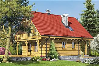 Projekt domu Bartne drewniane 67