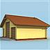 projekt domu G196 garaż dwustanowiskowy