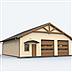projekt domu G163 garaż czterostanowiskowy z pomieszczeniami gospodarczymi