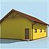 projekt domu G197 garaż dwustanowiskowy z pomieszczeniami gospodarczymi