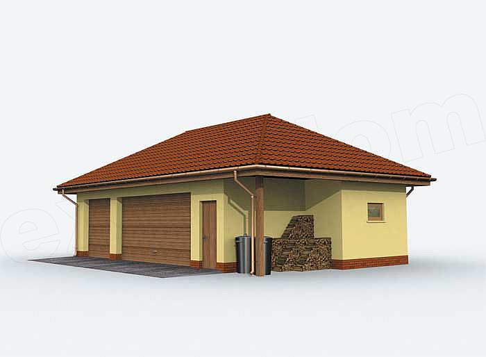 Projekt domu G157 garaż trzystanowiskowy