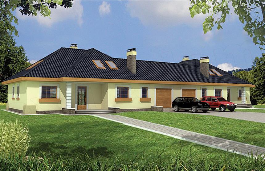 Projekt domu Akacja 2B segment bliźniaka