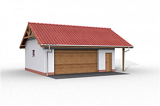 Projekt domu G22 garaż dwustanowiskowy z pomieszczeniem gospodarczym