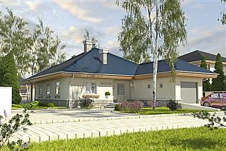 Projekt domu Dorotka z garażem 1-st. [A]