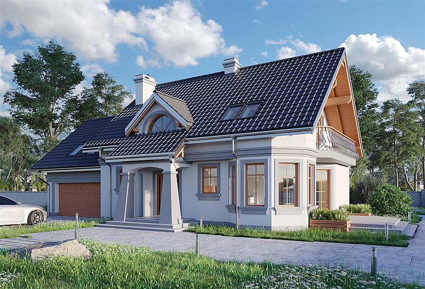 Projekt domu Maja Lux G2 - murowana – beton komórkowy