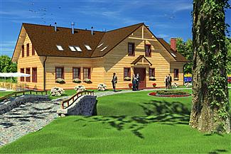 Projekt domu Restauracja, Dom weselny K-18