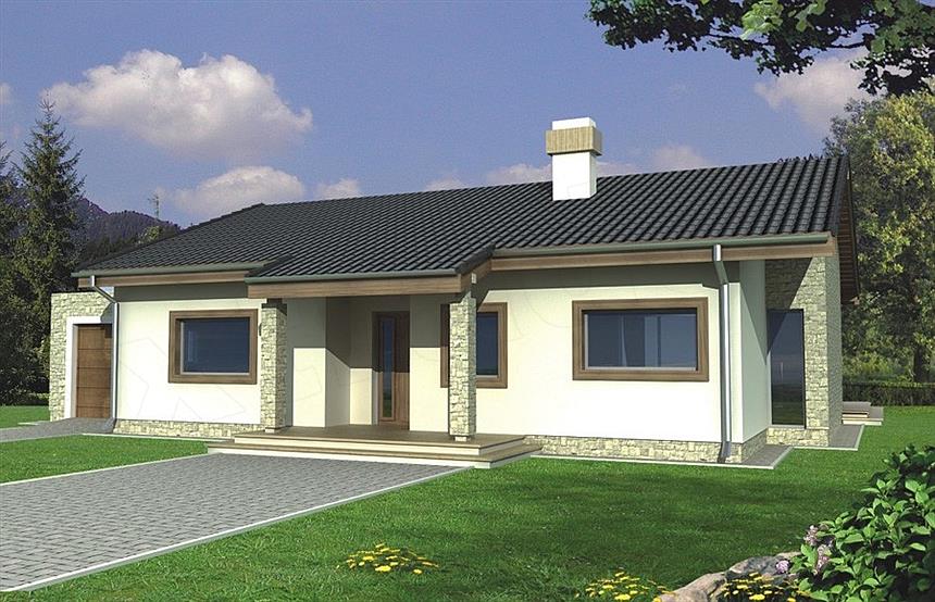 Projekt domu Antek C 2-garaże PS