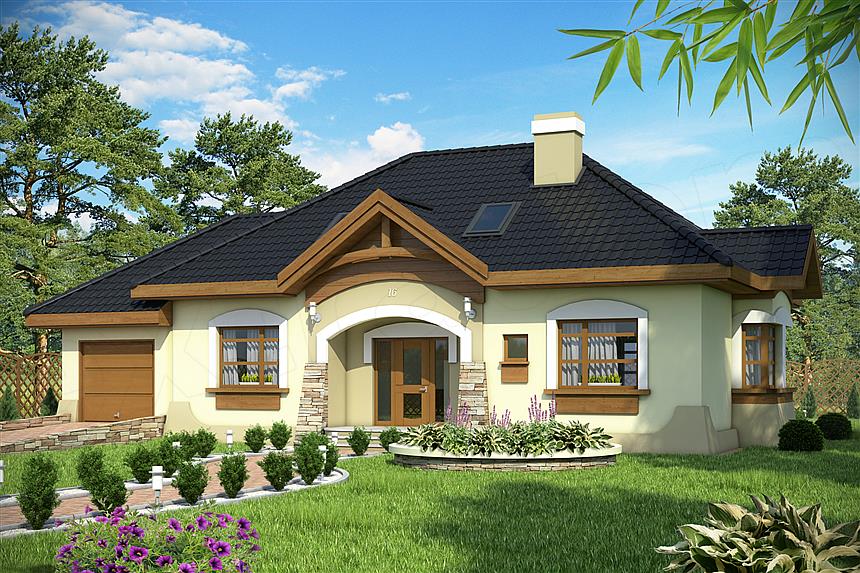 Projekt domu Amelia z garażem 1-st. [A]