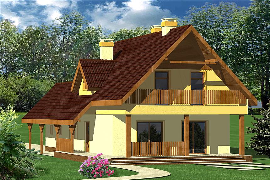 Projekt domu Maciek z garażem 1-st. [A]