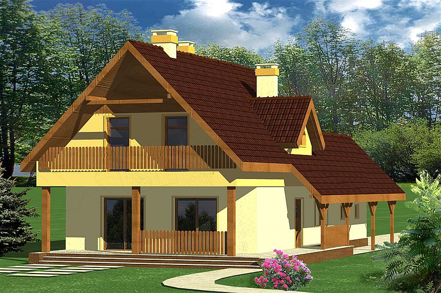 Projekt domu Maciek z garażem 1-st. [A]