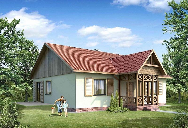 Projekt domu 108 DL drewniany