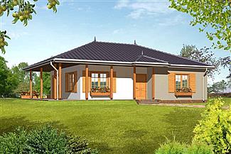 Projekt domu Z tarasami drewniany