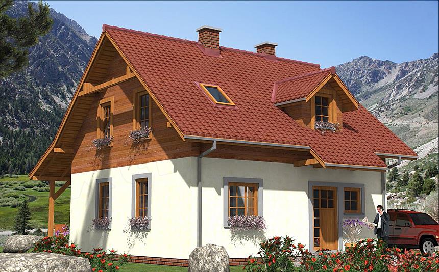 Projekt domu L-97 Dom tulipanowa szkieletowy