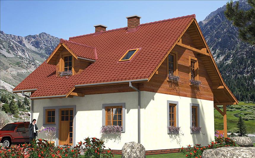 Projekt domu L-97 Dom tulipanowa szkieletowy