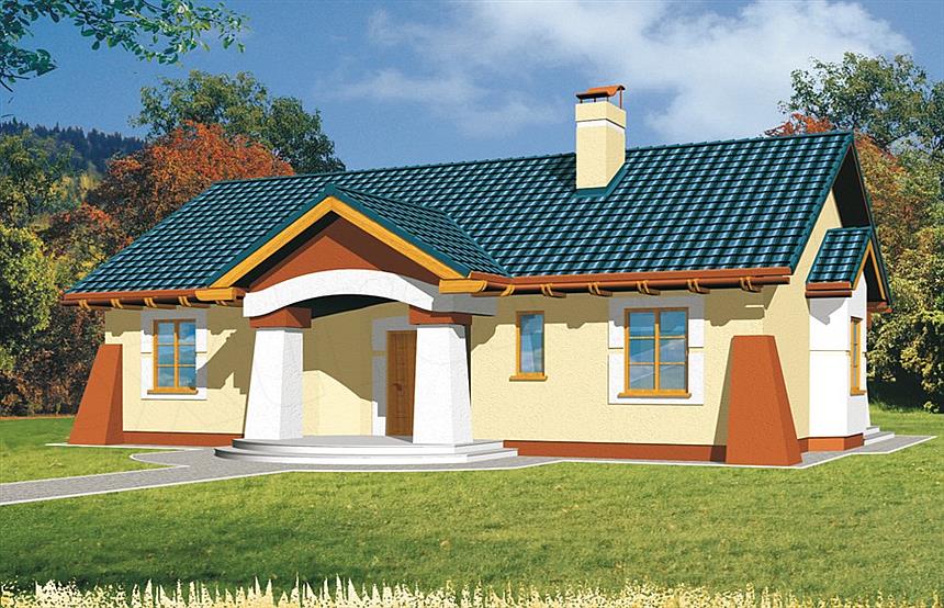 Projekt domu Frodo wersja C dach 2-spadowy bez garażu