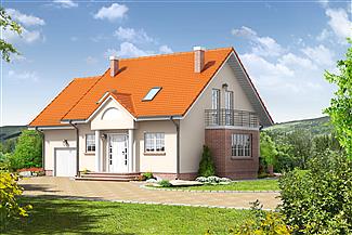 Projekt domu Barcin b + garaż
