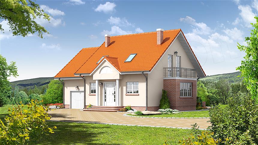 Projekt domu Barcin b + garaż