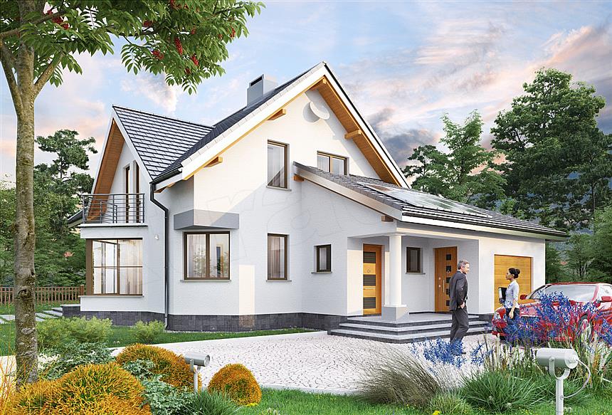 Projekt domu Tukan - szkielet drewniany lekki