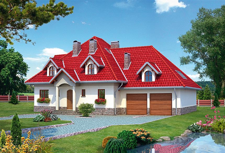 Projekt domu Kastor - murowana – beton komórkowy