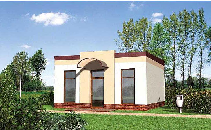 Projekt domu Pawilon handlowy 05 - murowana – beton komórkowy