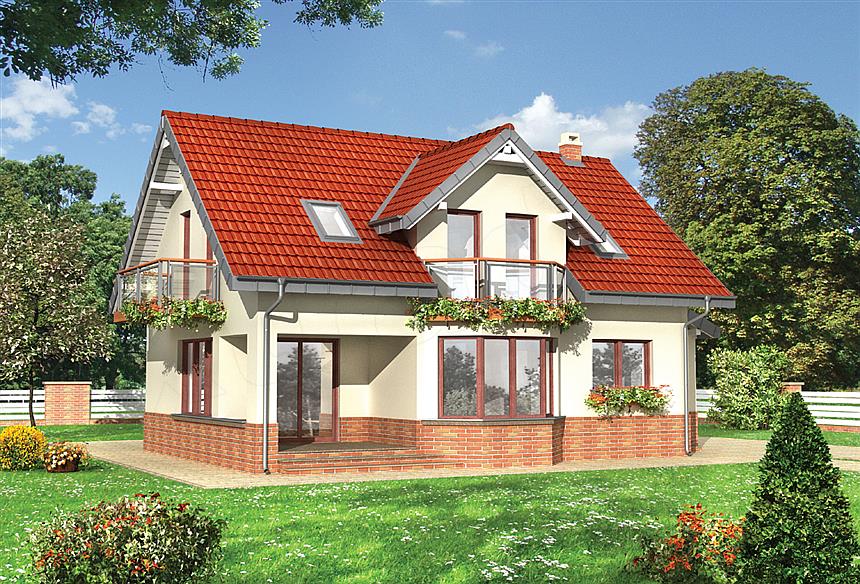 Projekt domu Zenek - murowana - beton komórkowy
