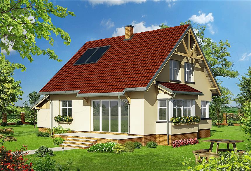 Projekt domu Żonkil Eko - murowana - beton komórkowy