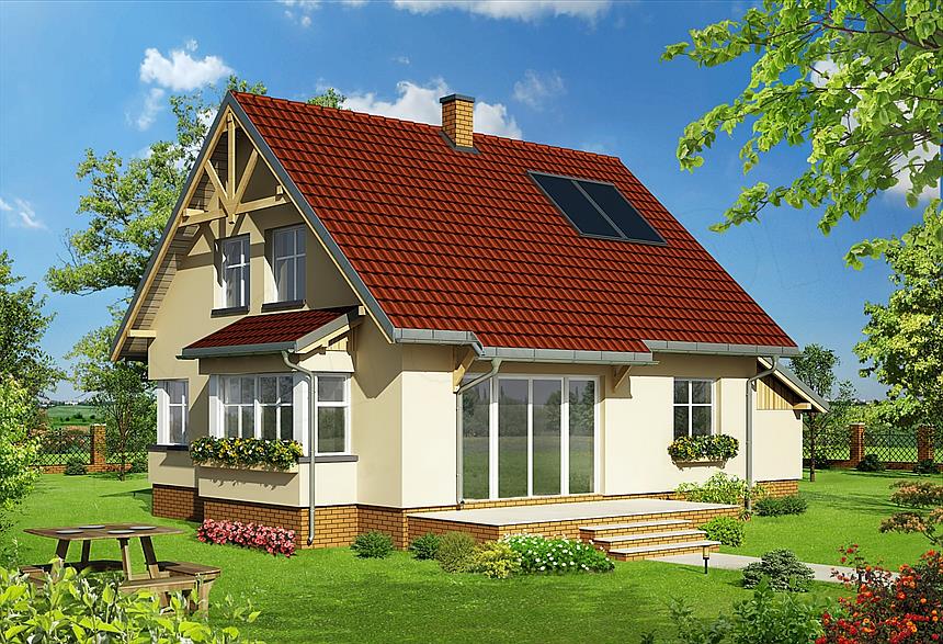 Projekt domu Żonkil Eko - murowana - beton komórkowy