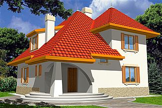 Projekt domu Weronika wersja B z pojedynczym garażem