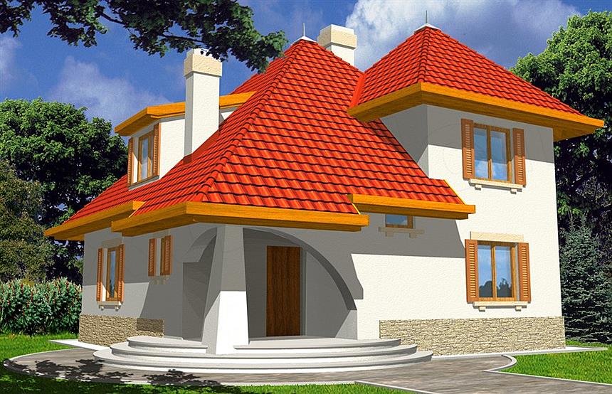 Projekt domu Weronika wersja B z pojedynczym garażem