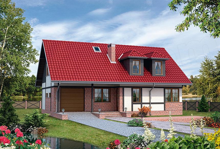 Projekt domu Perkoz - murowana – beton komórkowy