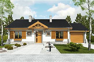 Projekt domu Małgosia z garażem 1-st. [A]
