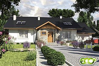 Projekt domu Derkacz z garażem 1-st. [A]