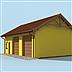 projekt domu G197 garaż dwustanowiskowy z pomieszczeniami gospodarczymi