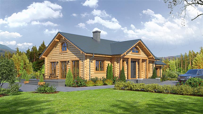 Projekt domu Chmielów 3 dw z garażem