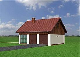 Garaż M4 - murowana – beton komórkowy elewacja