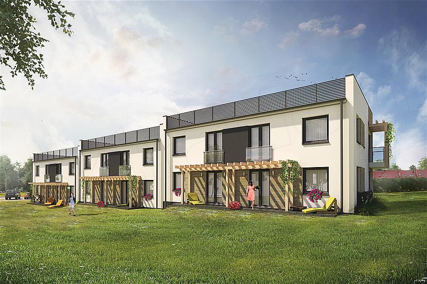 Projekt domu La Colina budynek wielorodzinny 4-lokalowy (segment środkowy)