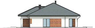 Kalcyt z garażem 1-st. [A] elewacja