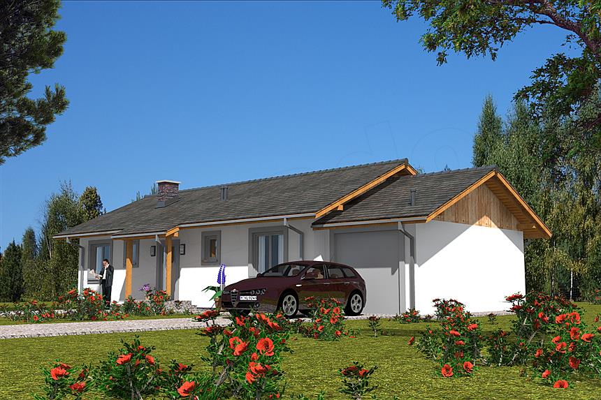Projekt domu A-108 Dom chmielowa szkieletowy