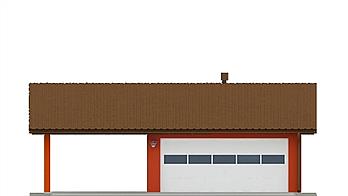 G31 - Budynek garażowy z wiatą elewacja