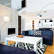 Projekt domu w kolorystyce black & white autorstwa Red Cube Design