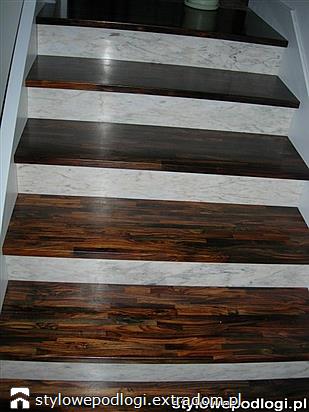 Schody palisander i marmur
