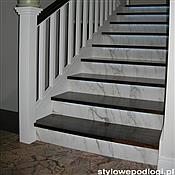 Schody palisander i marmur