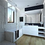 Aranżacja łazienki- Projekty autorstwa Carolineart Pracownia Projektowania I Aranżacji Wnętrz