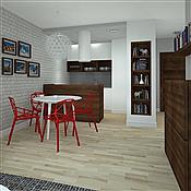Projekt mieszkania dla singla autorstwa Red Cube Design